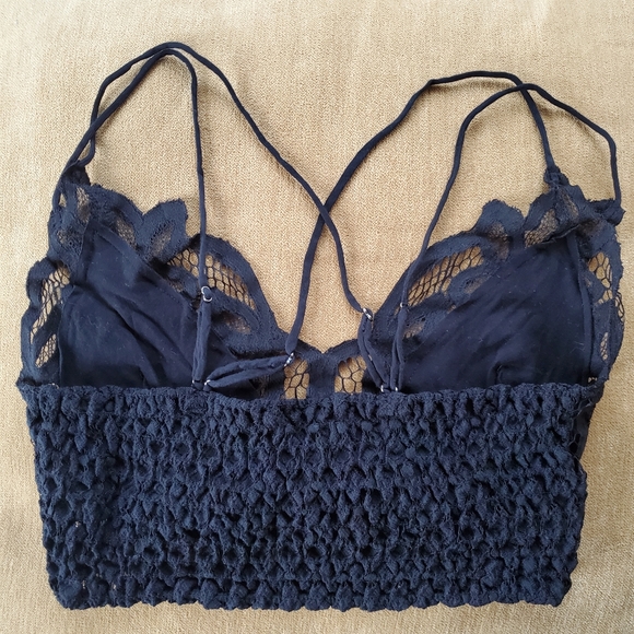 FREE PEOPLE ll Black Adella Bralette - Picture 2 of 3